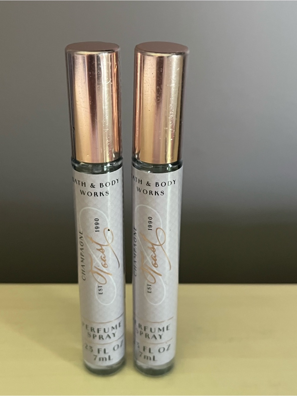Two New Bath & Body Works Champagne Toast Perfume Sprays .23 Oz Each